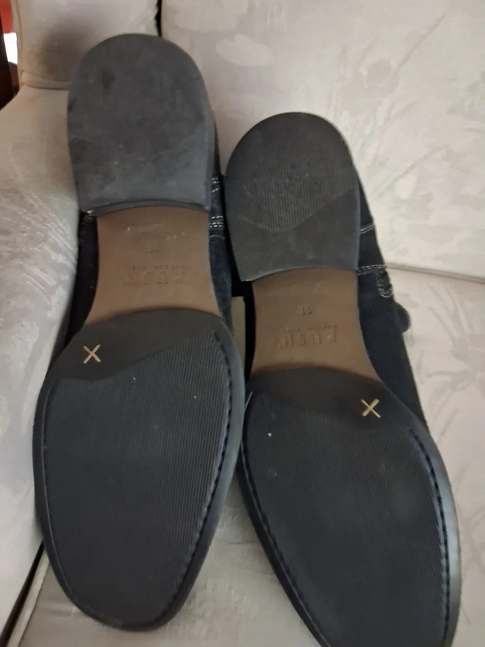 Men's Brushed Leather Boots with Side Buckle